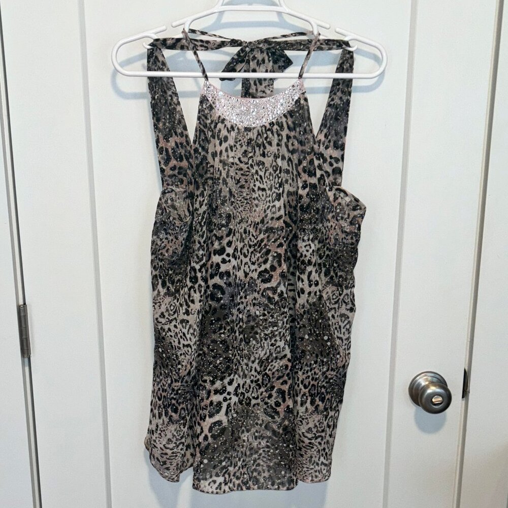 Victoria's Secret Animal Print Babydoll Leopard Lounge Top and Panties, Medium